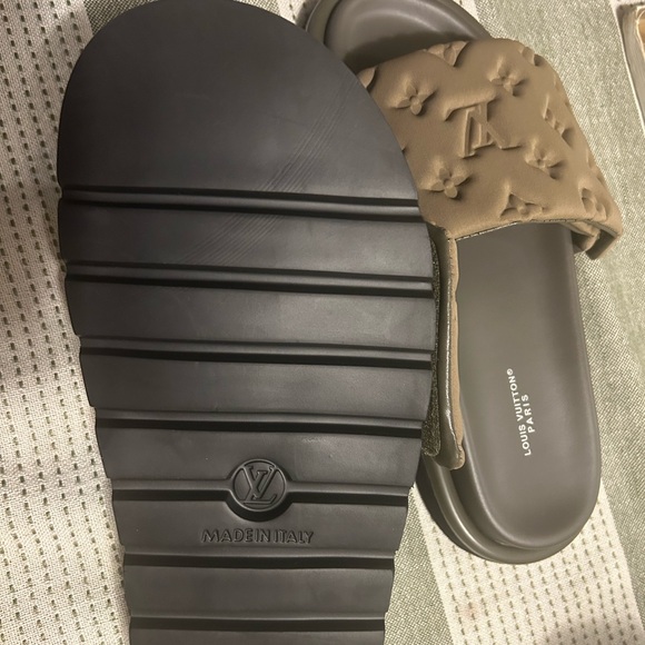 Army green Monogram Slides - Picture 2 of 3